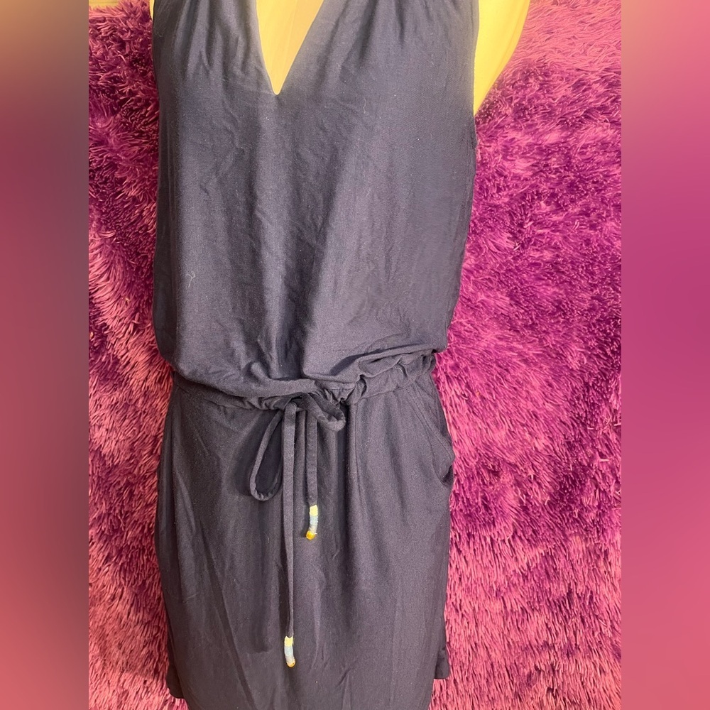 Helen Jon Deep Blue Sleeveless Swim Cover-Up - Picture 3 of 8